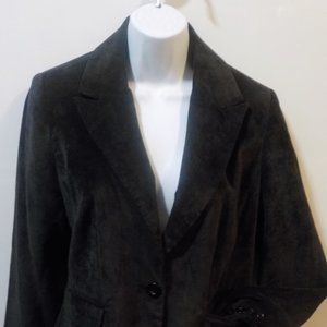 Chelsea & Theodore Black Corduroy Blazer, Size S
